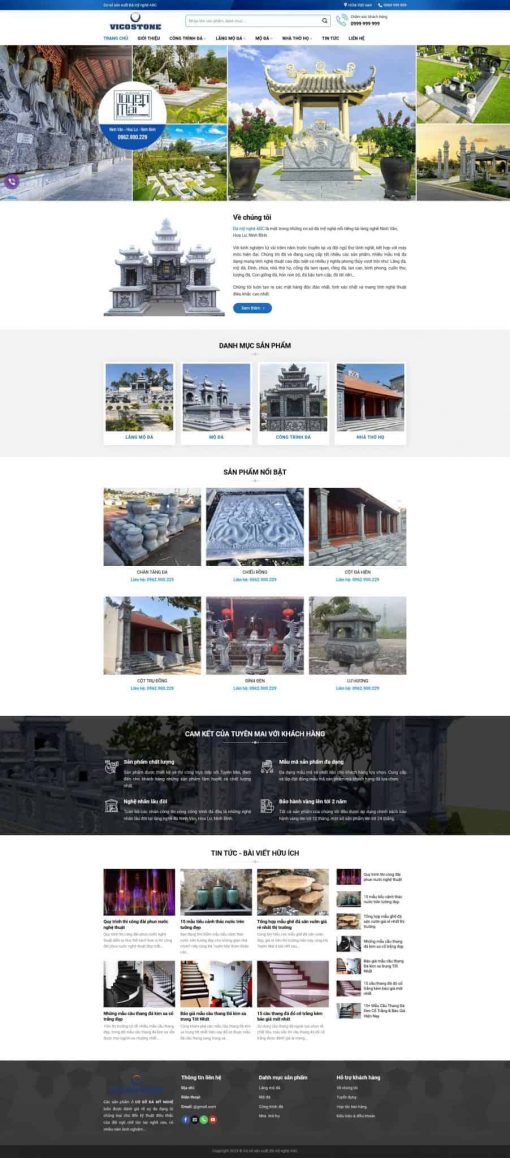 Theme wordpress xưởng đá mỹ nghệ
