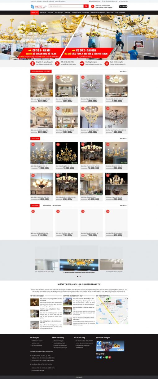 Theme wordpress bán đèn chùm 2