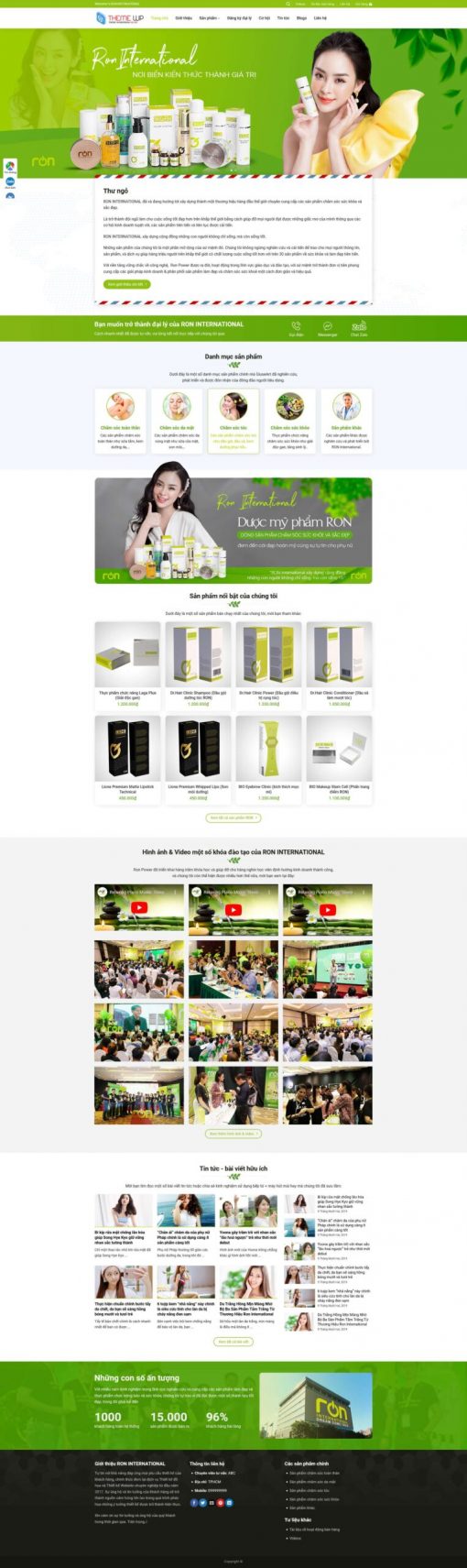 Theme wordpress shop mỹ phẩm