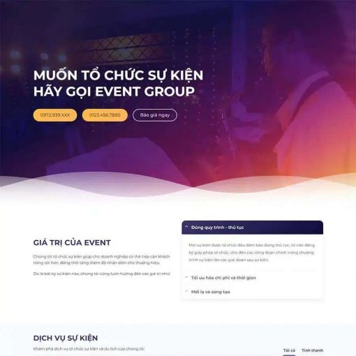 Theme wordpress công ty tổ chức sự kiện 7