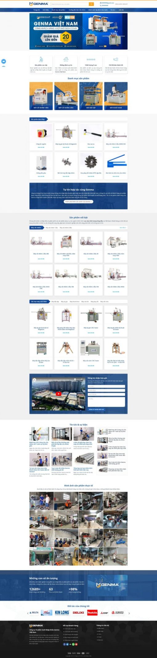 Theme wordpress công ty máy cắt cơ khí