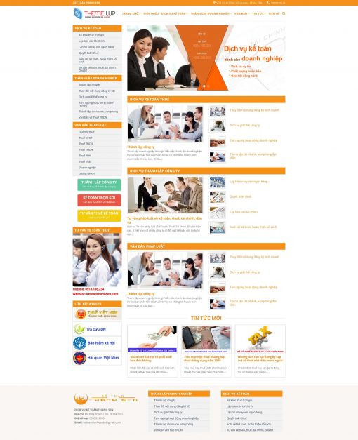 Theme wordpress dịch vụ kế toán