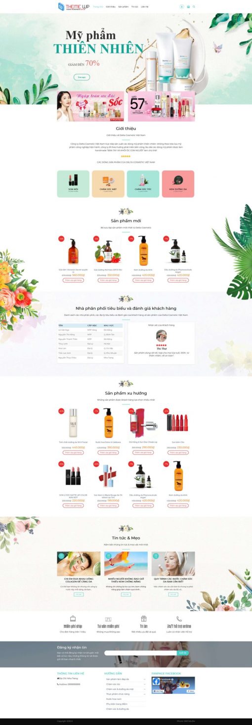 Theme wordpress shop mỹ phẩm 9