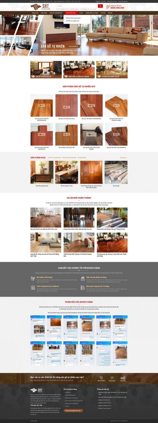 Theme WordPress sàn gổ cao cấp