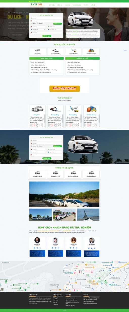 Theme wordpress dịch vụ taxi 2